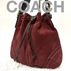 COACH コーチ 巾着 ワンショルダーバッグ スエード