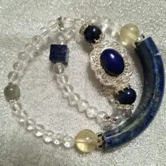 天然石 ラピスラズリ デザインブレス