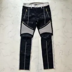 マークアンドロナ パンツ カモフラ 迷彩 スカル ドクロ 切替 ゴールド金具