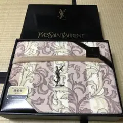 「未使用品」イヴ・サンローラン 綿毛布　綿100% ピンク　140×200㎝