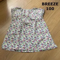 BREEZE 花柄 ノースリーブ チュニックワンピース 100