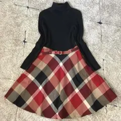 【美品✨】ブルーレーベルクレストブリッジ　ドッキングワンピース　ベルト　36 S