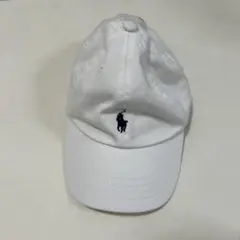 POLO キッズ　帽子　キャップ　白　ラルフローレン