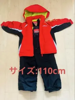 子ども用 110cm スノーウェア 赤/黒 防水