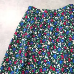 80s-90s 日本製 VINTAGE 花柄 フレアスカート 7号のサムネイル