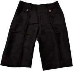 美品【COMME CA ISM】リネンハーフパンツ　ブラック　Sサイズ