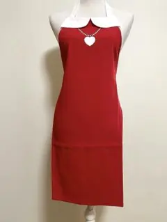 ミュージカルアニー Annie　白い襟とハートデザイン　赤エプロン　※色移りあり