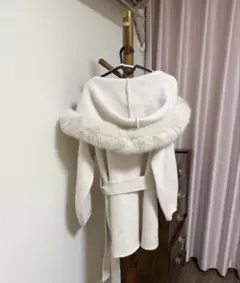 snidel フードファーニットコート アイボリー