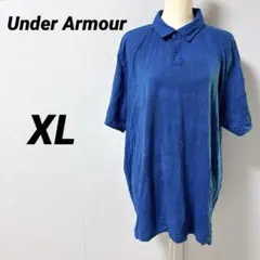 Under Armour HeatGear 半袖シャツ ポロシャツ ブルー XL