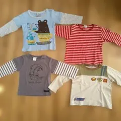 長袖トップス 4枚セット まとめ売り カットソー 90センチ　ロンT