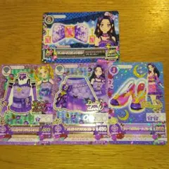 アイカツ　大地のの　白樺リサ　４枚セット