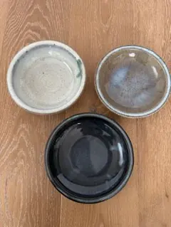 会津　和食器　丸皿　陶器　３枚セットのサムネイル
