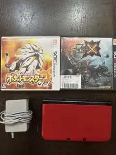 ニンテンドー3DS LL レッド ゲームソフト2本付き