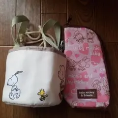 スヌーピーマグケース＆ミニー 哺乳瓶ケース