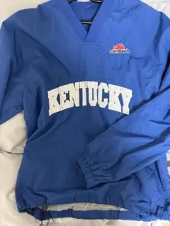 ナイロンプルオーバー 青 古着 シャカシャカトップス