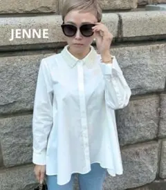 【JENNE ジェンヌ】ハンドメイドパールカラーブラウス　つけ襟 シャツブラウスのサムネイル