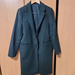 ダークグリーン ロングコート