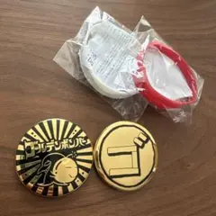 ゴールデンボンバーメタル缶バッジ　ラバーバンドセット