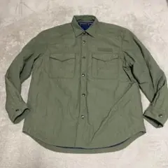 TOMMY HILFIGER キルティング シャツジャケット オリーブ M