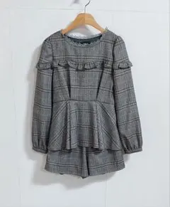 中古 希少 rojita 上下セット グレーのチェック柄 地雷系 量産系