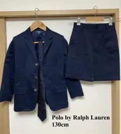 【美品】ラルフローレン 上下セットアップ　ネクタイ ネイビー 130cm