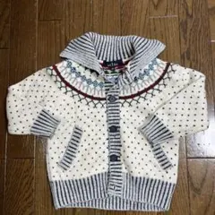 【美品】イーストボーイ　 Boy ノルディック柄カーディガン 100cm
