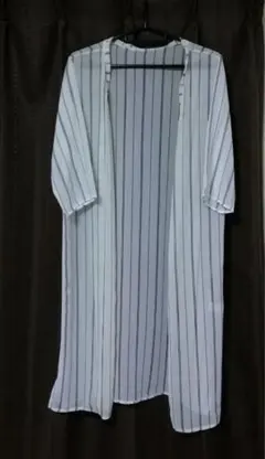 ロングカーディガン⭐️ストライプ⭐️羽織 シアー