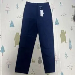 センスオブプレイス　ストレートチノパンツ　M センタープリーツ　ネイビー