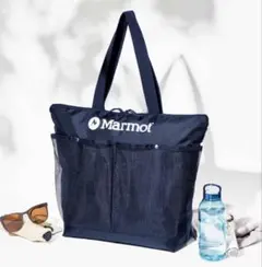 Marmot トートバッグ ネイビー メッシュポケット付きのサムネイル