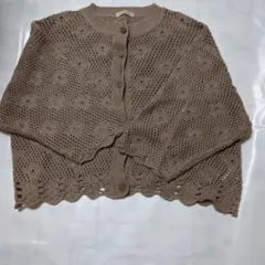 サマンサモスモス透かし編み ニットカーディガン