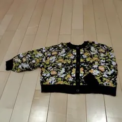 ローリーファー厶　花柄ボタン付きカーディガン