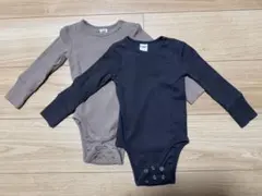 H&M リブ長袖ロンパース　肌着　カットソー　オーガニックコットン