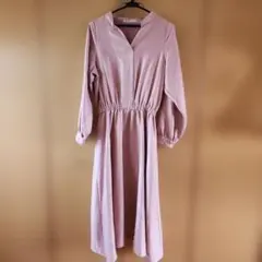 MAJESTIC LEGON ピンク シャツワンピース 長袖