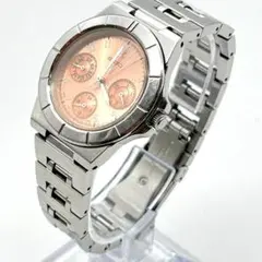 セイコー ルキア トリプルカレンダー 電池交換済 ステンレス ピンク 稼働