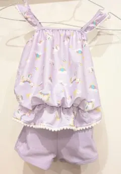 ユニコーン柄 ワンピース水着 ラベンダー