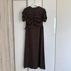 授乳服 マタニティ ロングワンピース ジャガード素材