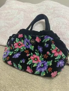 希少美品FEILER 花柄かごバッグ風 トートバッグ大容量ショルダー フェイラー フェイラー FEILER LOVERARY BY パンジー ハンドバッグ トートバッグ
