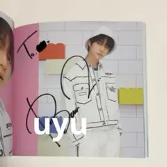 TXT LINEMUSIC 直筆サイン 生写真 ボムギュ txt ボムギュ サイン - メルカリ