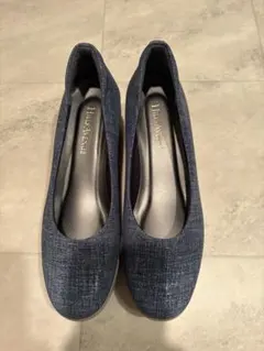 Hills Avenue ダークブルー フラットパンプス