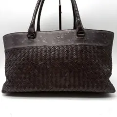 【超希少モデル美品】ボッテガヴェネタ　トートバッグ　イントレチャート　ブラウン
