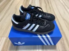 【ほぼ新品】adidas ゴルフSamba ブラック/ホワイトライン