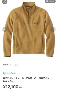 L.L.Bean カタディンフリースプルオーバー