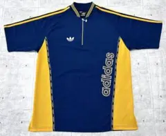 90s adidas ハーフジップ ジャージ Tシャツ 半袖 プルオーバー