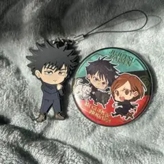 呪術廻戦 伏黒恵 釘崎野薔薇 ラバーキーホルダー 缶バッジ まとめ売り