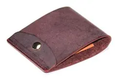 ■新品　送料込み■栃木レザー　ブライドルレザー　日本製　ショートウォレット　朱