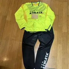 ATHLETA ピステ上下セット 蛍光イエロー/黒