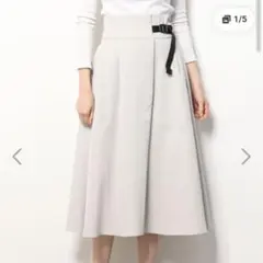 美品　スカート ティゴラ　ソロテックスウェストベルトロングスカート　Lのサムネイル