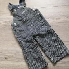 ミキハウス　ストライプオーバーオール 70〜80cm