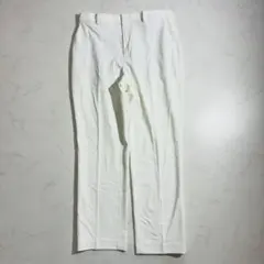 ユニクロ スマートアンクルパンツ ワイド 白 L（E172）