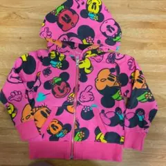 ディズニーリゾート　ミニー柄 フード付きパーカー